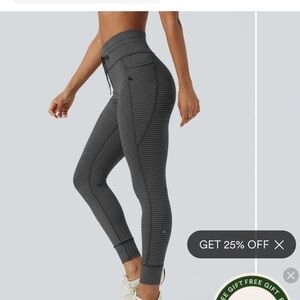 HALARA Striped Gray Leggings